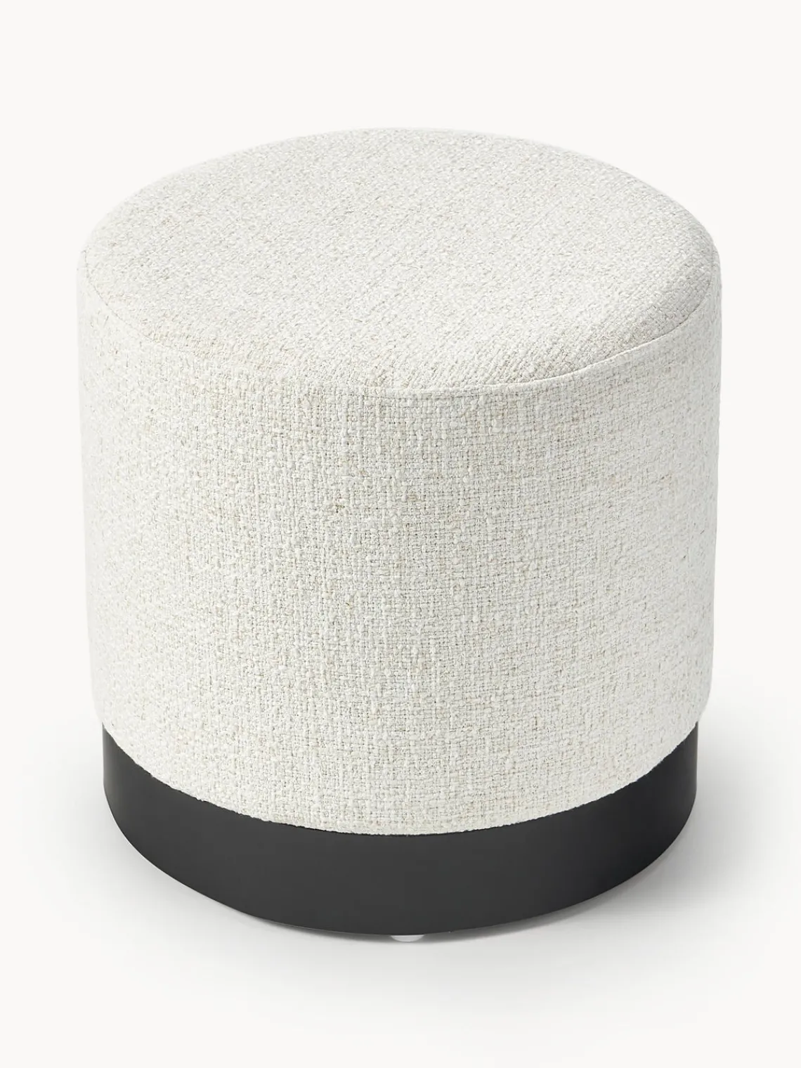 Pufs Y Otomanos|Pufs Y Otomanos>Westwing Collection Puf de tejido bouclé Orchid Bouclé blanco crema, negro