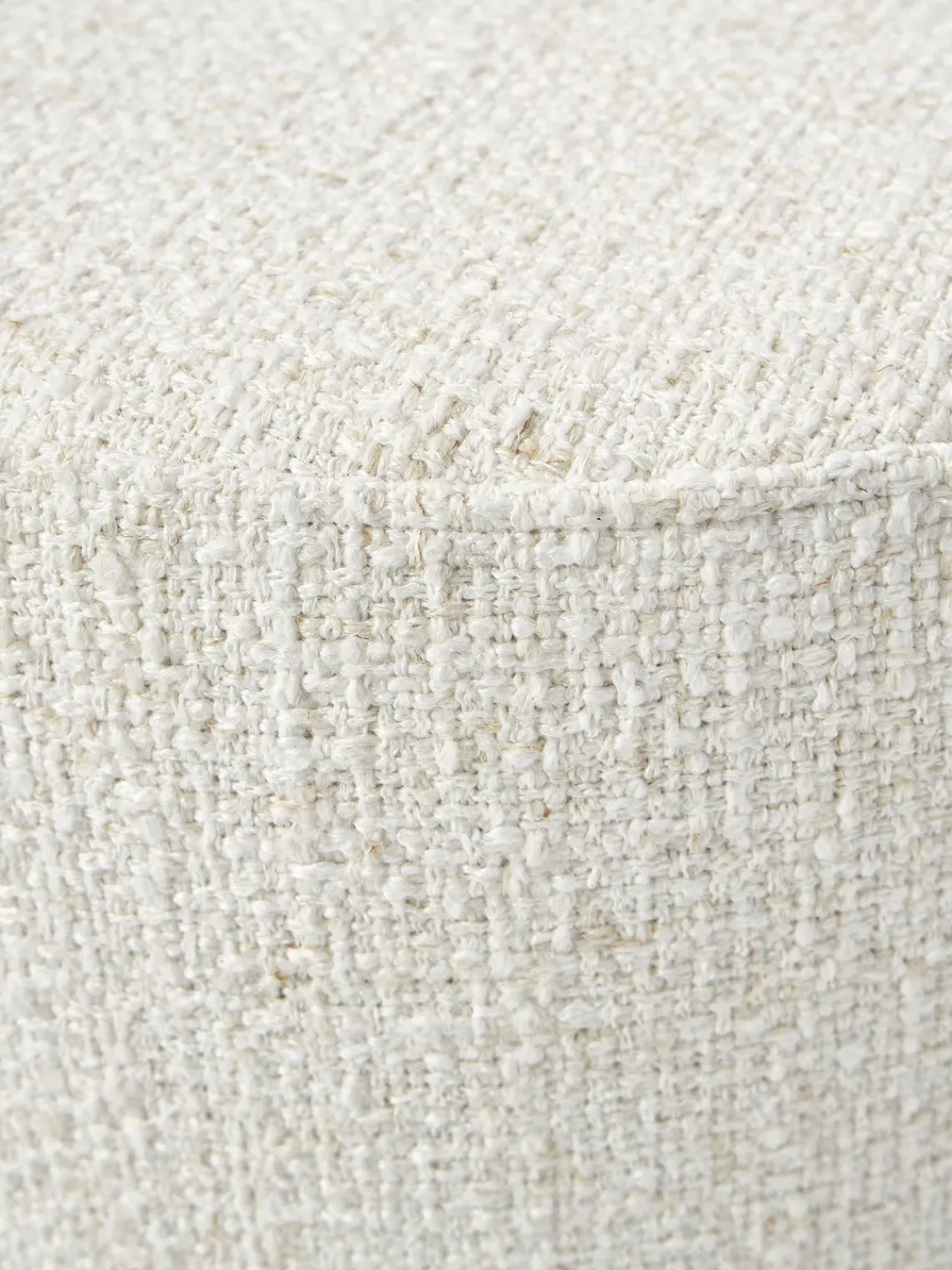 Pufs Y Otomanos|Pufs Y Otomanos>Westwing Collection Puf de tejido bouclé Orchid Bouclé blanco crema, negro