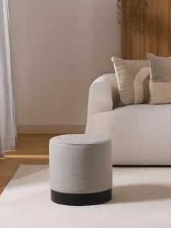 Outlet Puf de tejido bouclé Orchid Pufs Y Otomanos|Pufs Y Otomanos