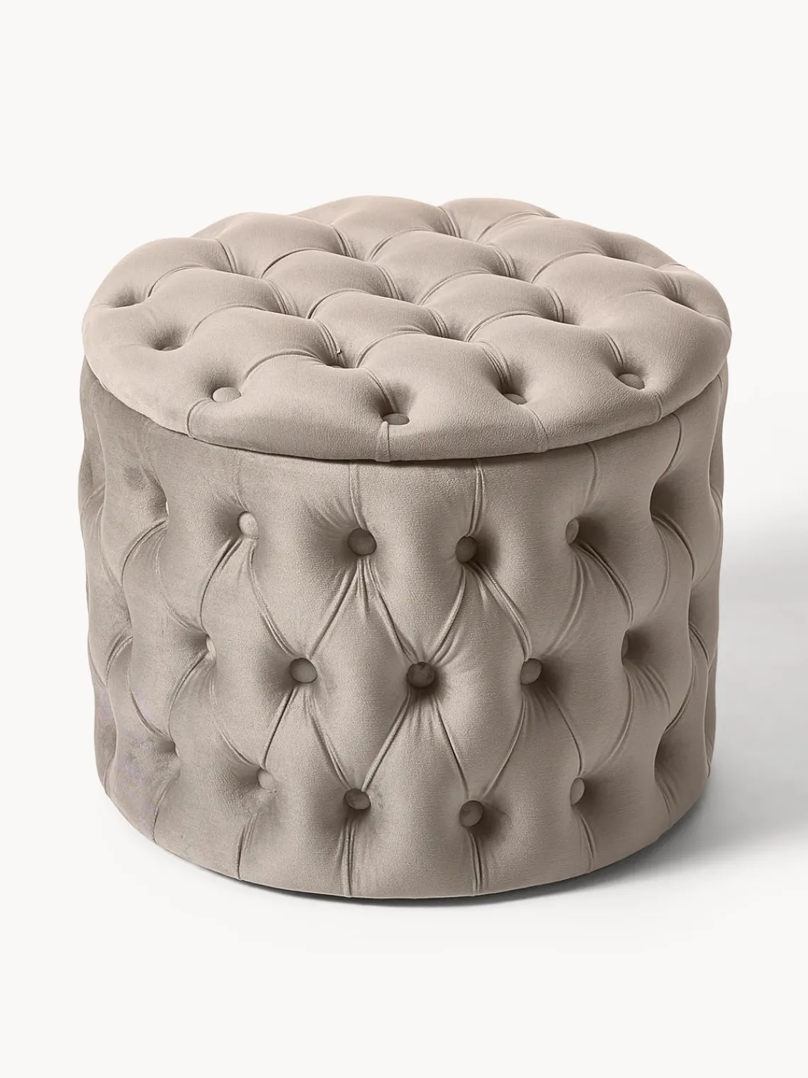 Discount Puf de terciopelo Chiara, con espacio de almacenamiento Pufs Y Otomanos|Pufs Y Otomanos