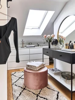 Outlet Puf de terciopelo Daisy Pufs Y Otomanos|Pufs Y Otomanos