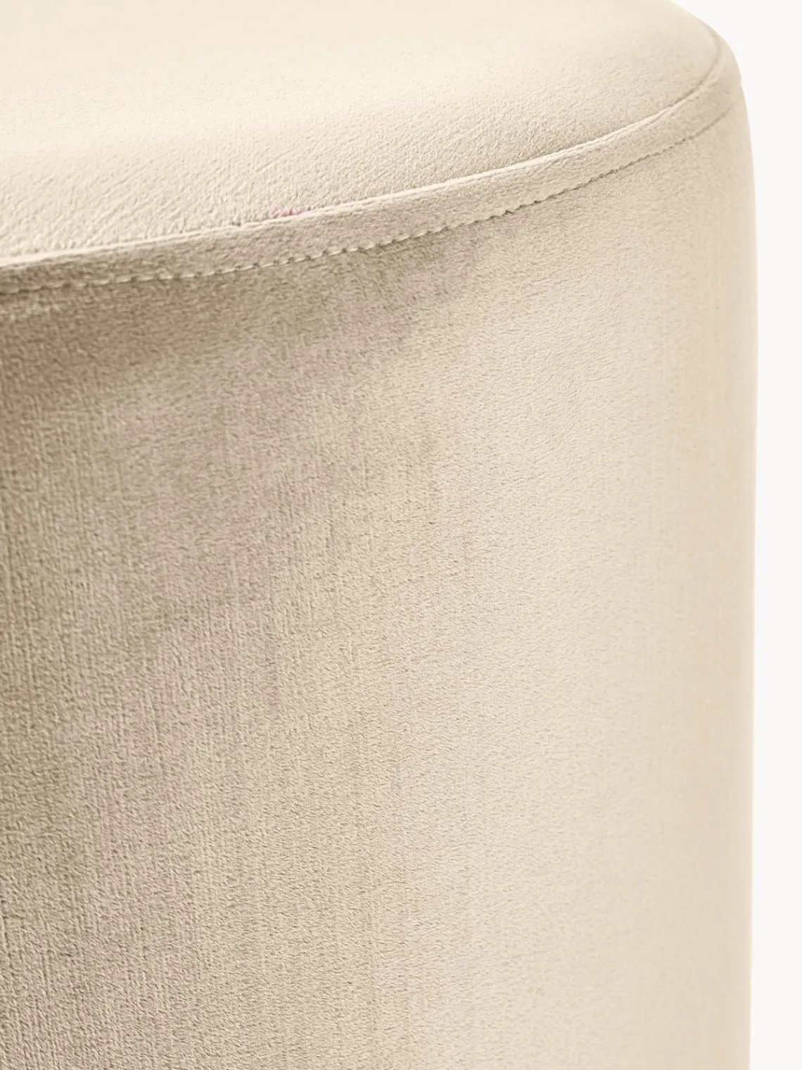 Pufs Y Otomanos|Pufs Y Otomanos>Westwing Collection Puf de terciopelo Daisy Terciopelo beige