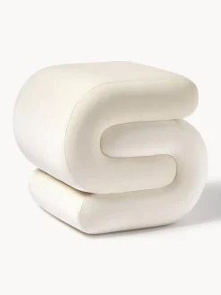 Pufs Y Otomanos|Pufs Y Otomanos>Westwing Collection Puf de terciopelo Merle Terciopelo blanco crema