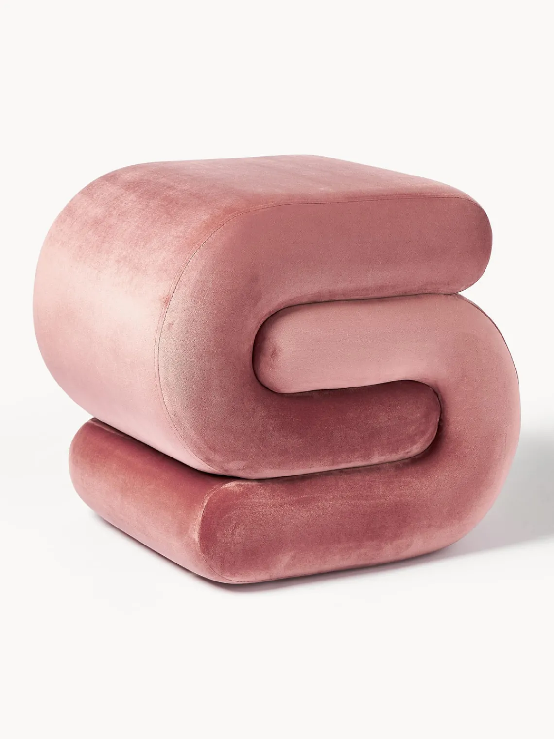 Pufs Y Otomanos|Pufs Y Otomanos>Westwing Collection Puf de terciopelo Merle Terciopelo rosa palo