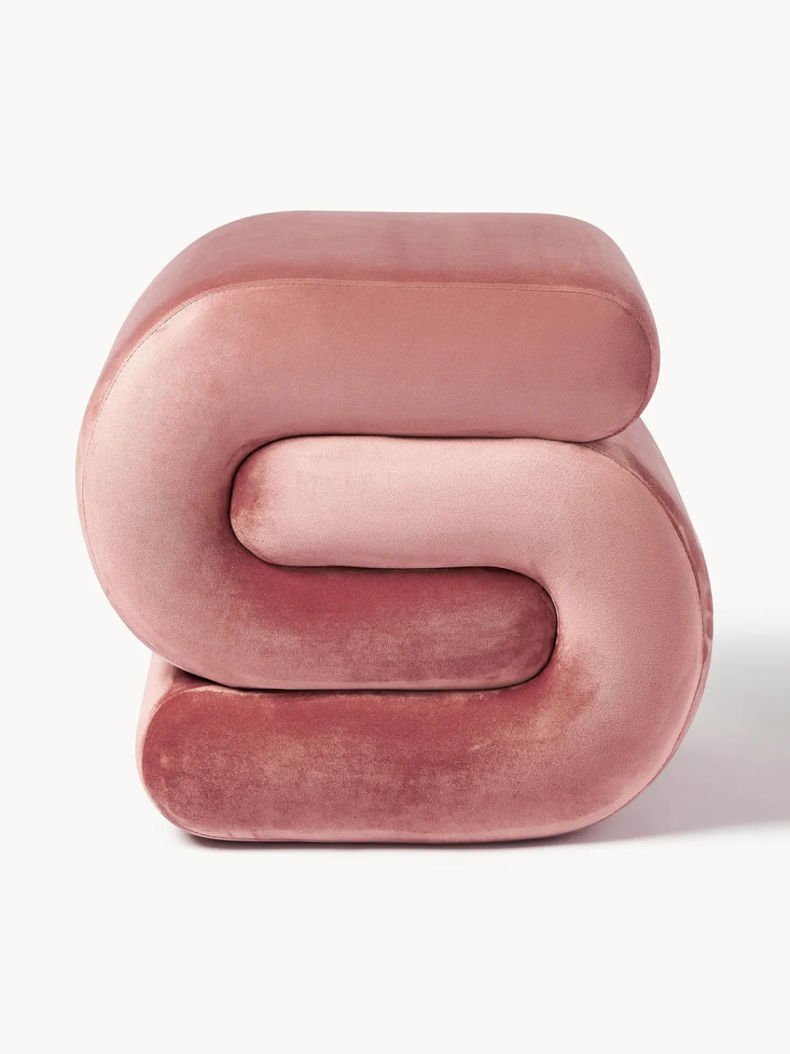 Pufs Y Otomanos|Pufs Y Otomanos>Westwing Collection Puf de terciopelo Merle Terciopelo rosa palo