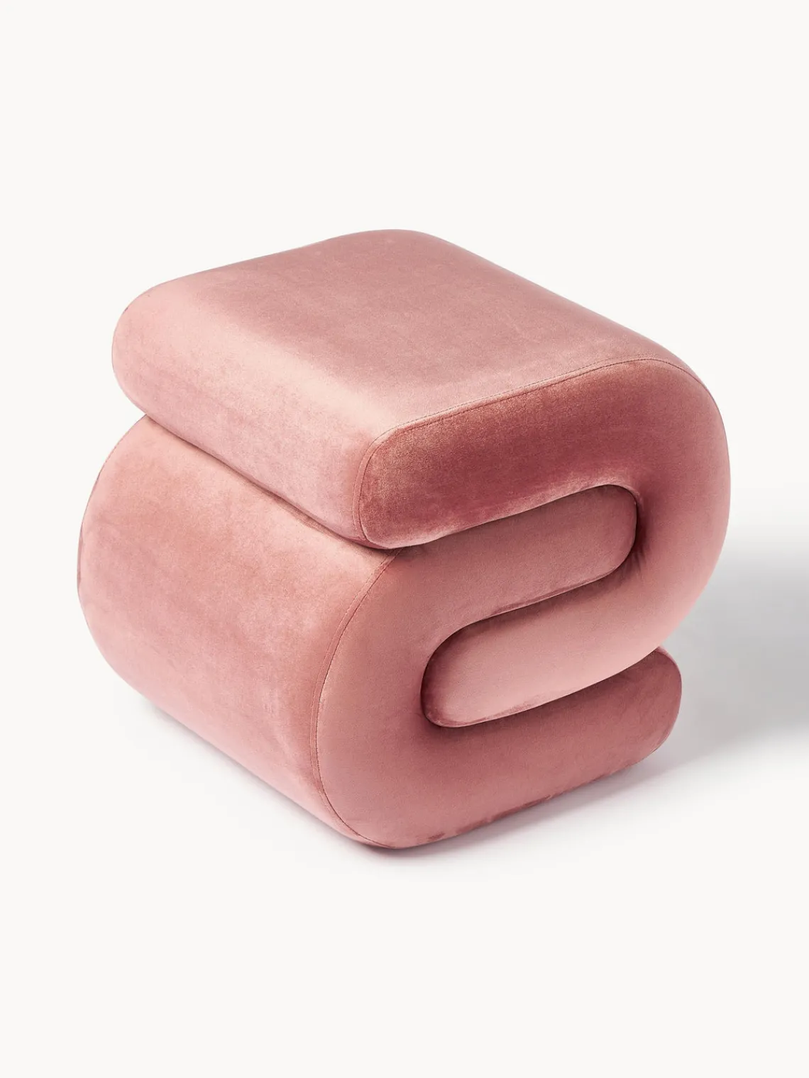 Pufs Y Otomanos|Pufs Y Otomanos>Westwing Collection Puf de terciopelo Merle Terciopelo rosa palo