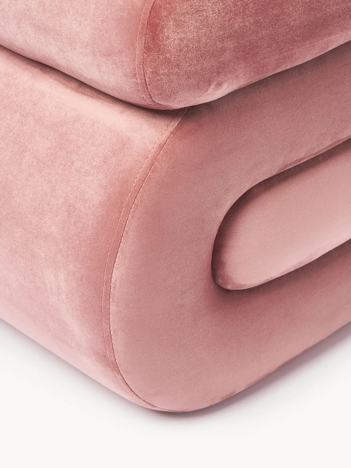 Pufs Y Otomanos|Pufs Y Otomanos>Westwing Collection Puf de terciopelo Merle Terciopelo rosa palo