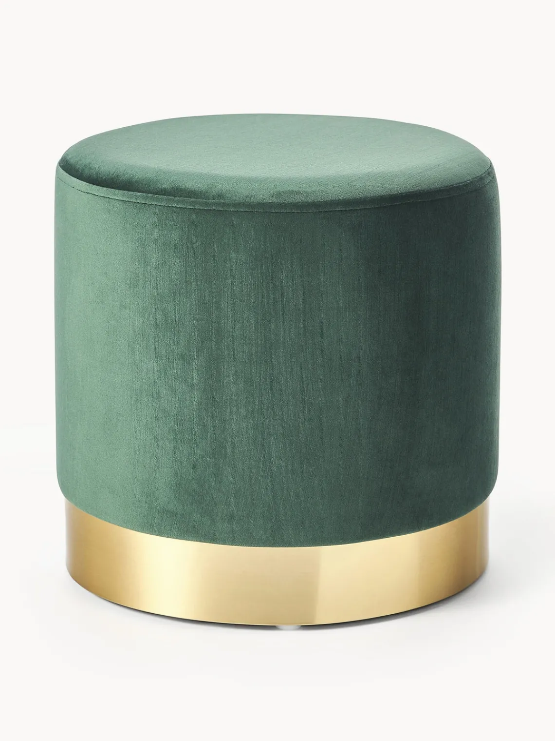 Pufs Y Otomanos|Pufs Y Otomanos>Westwing Collection Puf de terciopelo Orchid Terciopelo verde oscuro, dorado