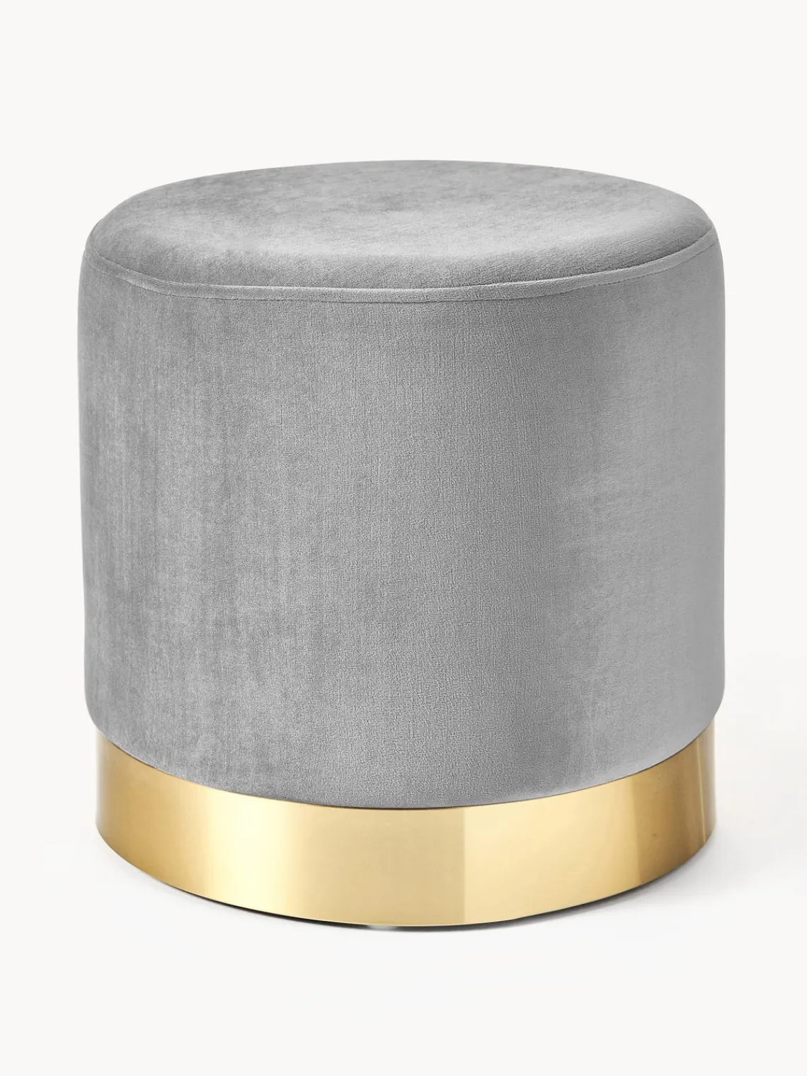 Pufs Y Otomanos|Pufs Y Otomanos>Westwing Collection Puf de terciopelo Orchid Terciopelo gris beige, dorado