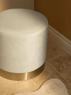 Discount Puf de terciopelo Orchid Pufs Y Otomanos|Pufs Y Otomanos