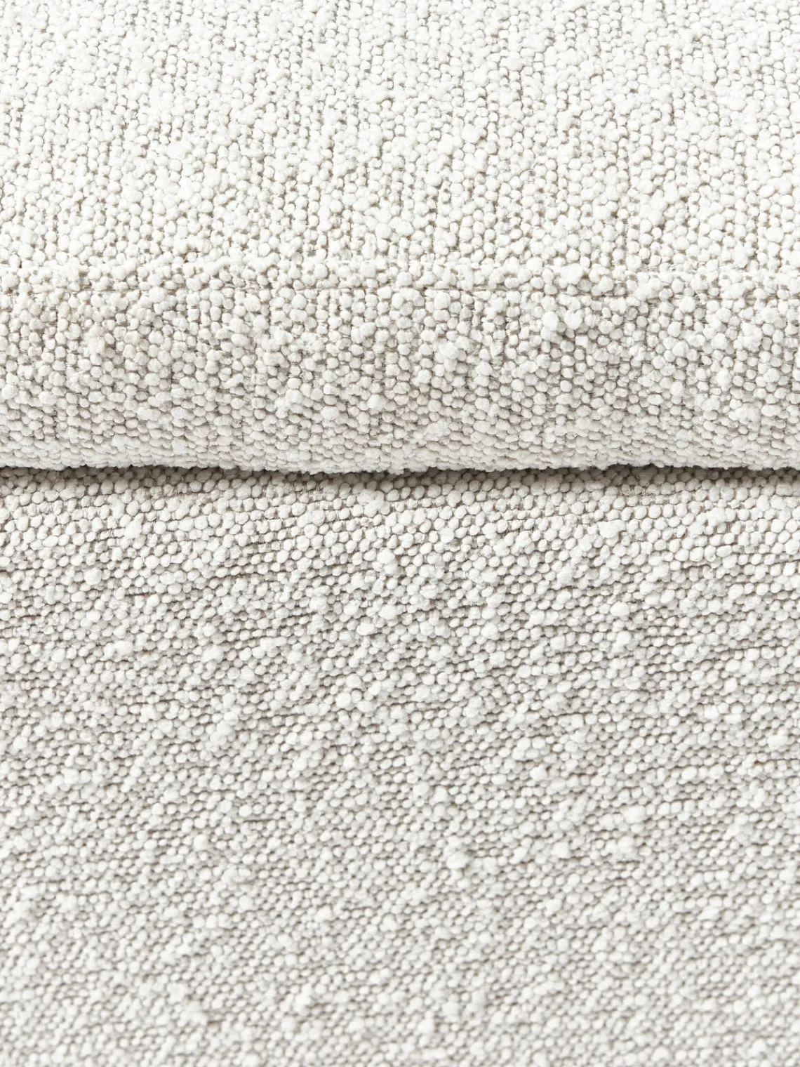 Pufs Y Otomanos|Pufs Y Otomanos>Westwing Collection Puf en tejido bouclé con espacio de almacenamiento Winou Bouclé blanco Off White