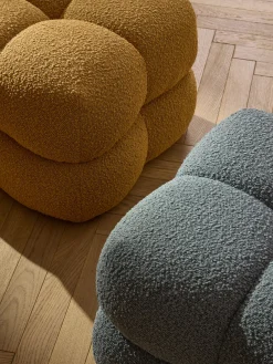 Online Puf en tejido bouclé Ellie Pufs Y Otomanos|Pufs Y Otomanos