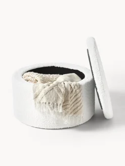 Pufs Y Otomanos|Pufs Y Otomanos></noscript>Westwing Collection Puf grande de borreguillo con espacio de almacenamiento Alida Borreguillo blanco