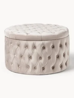 Pufs Y Otomanos|Pufs Y Otomanos>Westwing Collection Puf grande de terciopelo Chiara, con espacio de almacenamiento