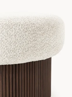 Online Puf grande tapizado en borreguillo bouclé con espacio de almacenamiento Nala Pufs Y Otomanos|Pufs Y Otomanos