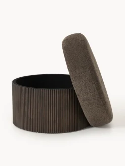 Best Puf grande tapizado en borreguillo bouclé con espacio de almacenamiento Nala Pufs Y Otomanos|Pufs Y Otomanos