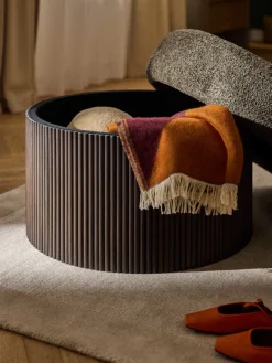 Best Puf grande tapizado en borreguillo bouclé con espacio de almacenamiento Nala Pufs Y Otomanos|Pufs Y Otomanos