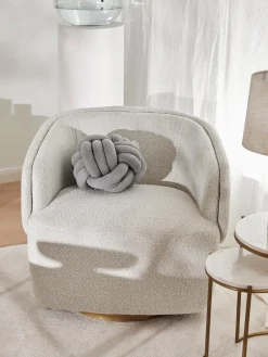 Cojines Decorativos|Mantas>Westwing Collection Puf nudo Twist Gris claro