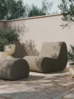 Sale Puf para exterior en tejido bouclé Rouli Sillones De Jardín|Sillones De Jardí­N