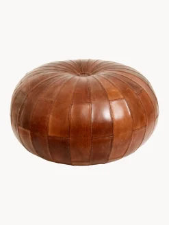 Sale Puf redondo de cuero Rugby Pufs Y Otomanos|Pufs Y Otomanos