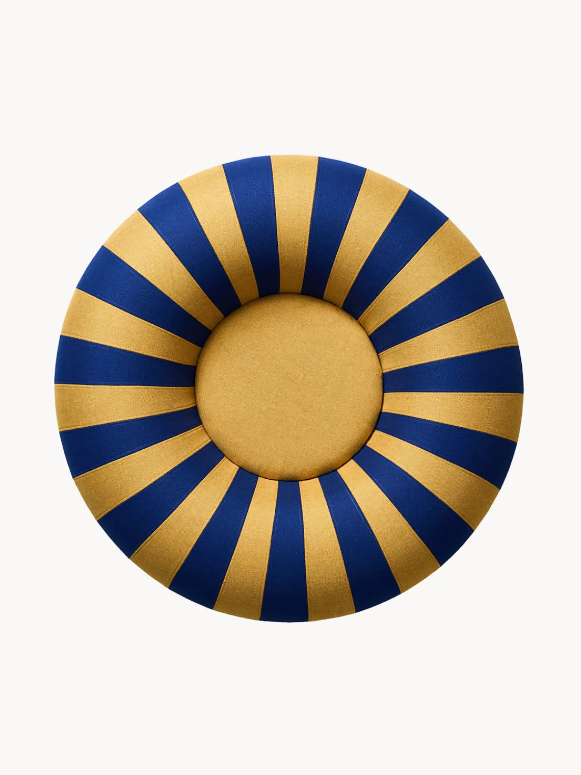 Puf De Exterior|Sillones>Studio About Puf redondo Float Azul oscuro, ocre