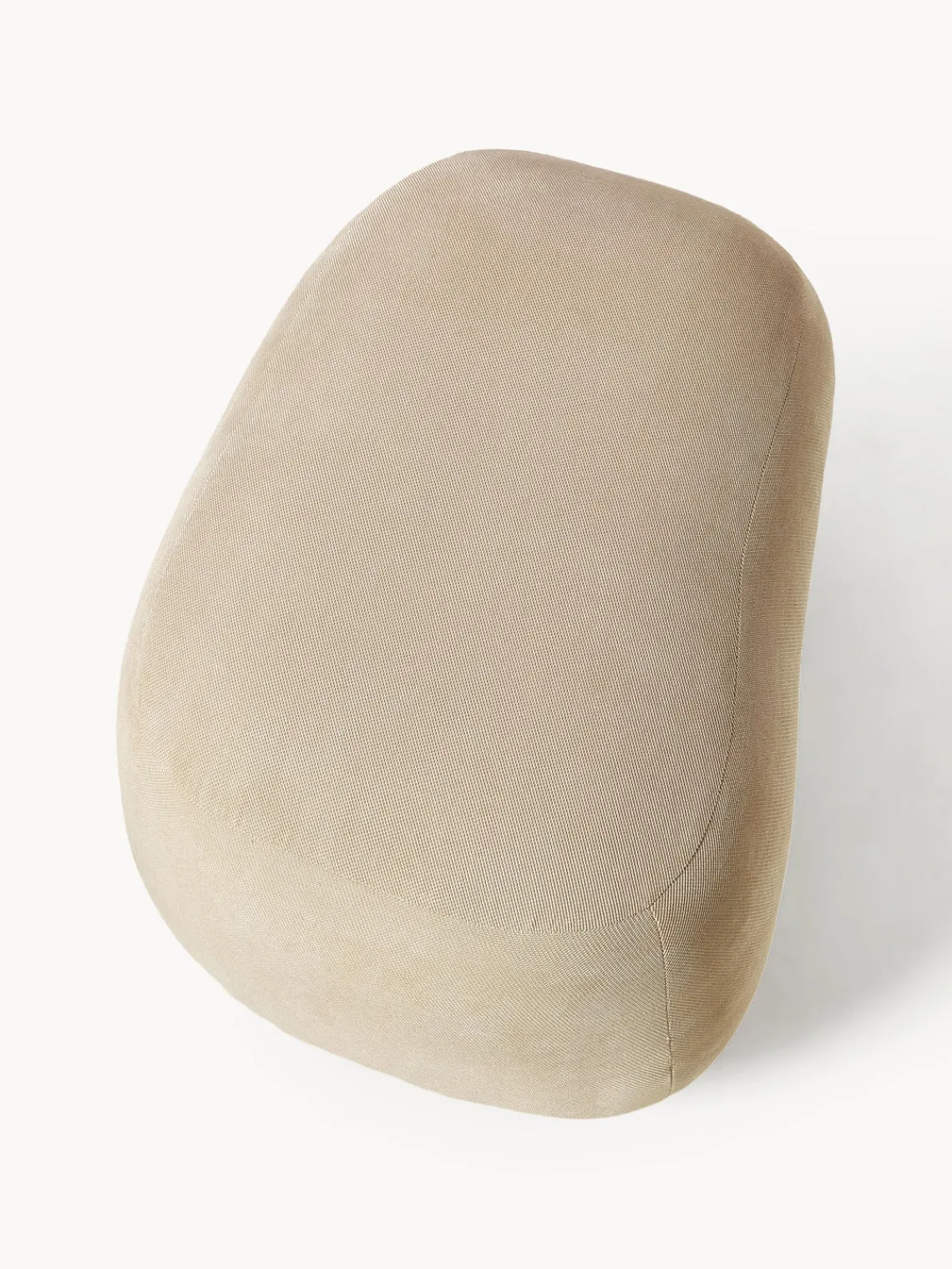 Reposapiés|Sofás>Westwing Collection Puf reposapiés Alba Tejido aterciopelado beige