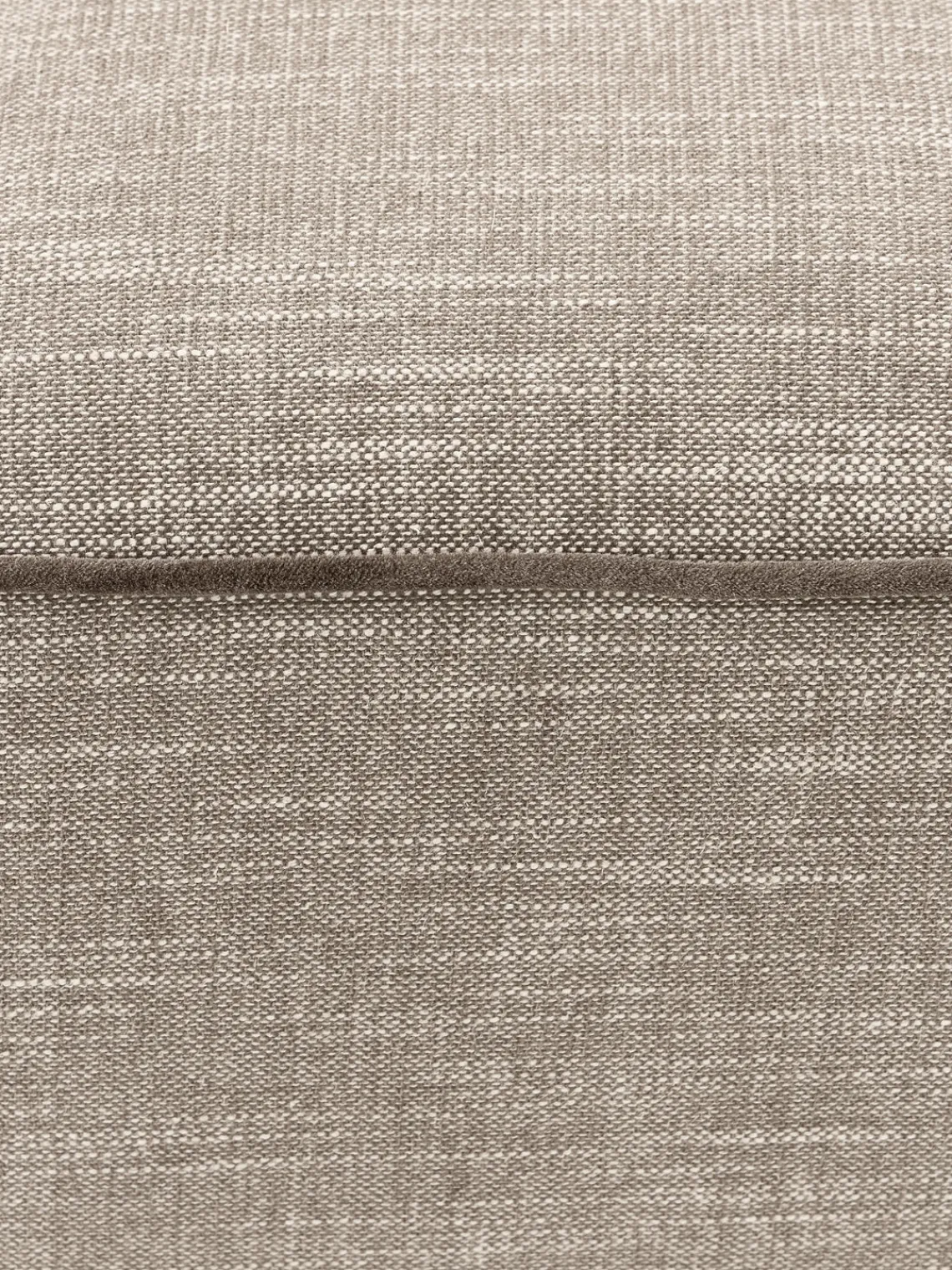 Reposapiés|Sofás>Westwing Collection Puf reposapiés Bobi Tejido marrón claro, marrón oscuro