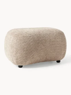 Puf reposapiés de borreguillo bouclé Alba Reposapiés|Sofás