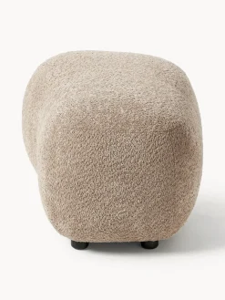 Puf reposapiés de borreguillo bouclé Alba Reposapiés|Sofás