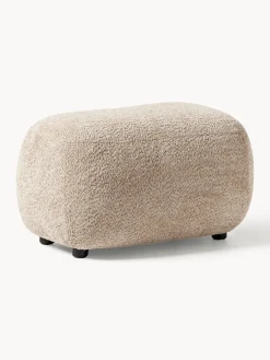 Puf reposapiés de borreguillo bouclé Alba Reposapiés|Sofás