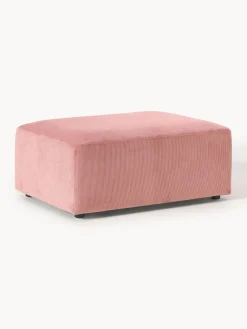 Reposapiés|Sofás>Westwing Collection Puf reposapiés de pana Melva, An 99 x F 72 cm Pana rosa palo