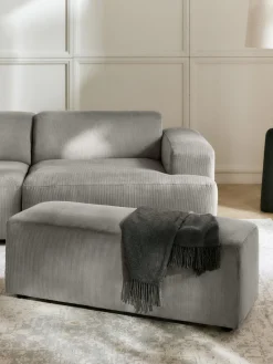 Hot Puf reposapiés de pana Melva, 99 x 42 cm Reposapiés|Sofás