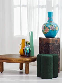 New Puf reposapiés en tejido bouclé Clover Pufs Y Otomanos|Pufs Y Otomanos