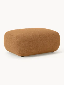 Outlet Puf reposapiés en tejido bouclé Sofia Reposapiés|Sofás