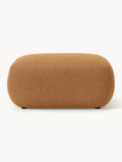 Outlet Puf reposapiés en tejido bouclé Sofia Reposapiés|Sofás