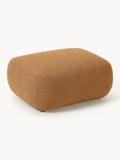 Outlet Puf reposapiés en tejido bouclé Sofia Reposapiés|Sofás