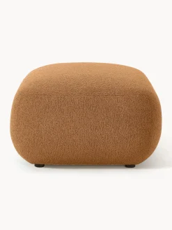 Outlet Puf reposapiés en tejido bouclé Sofia Reposapiés|Sofás