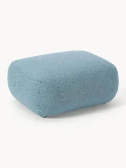 Sale Puf reposapiés en tejido bouclé Sofia Reposapiés|Sofás