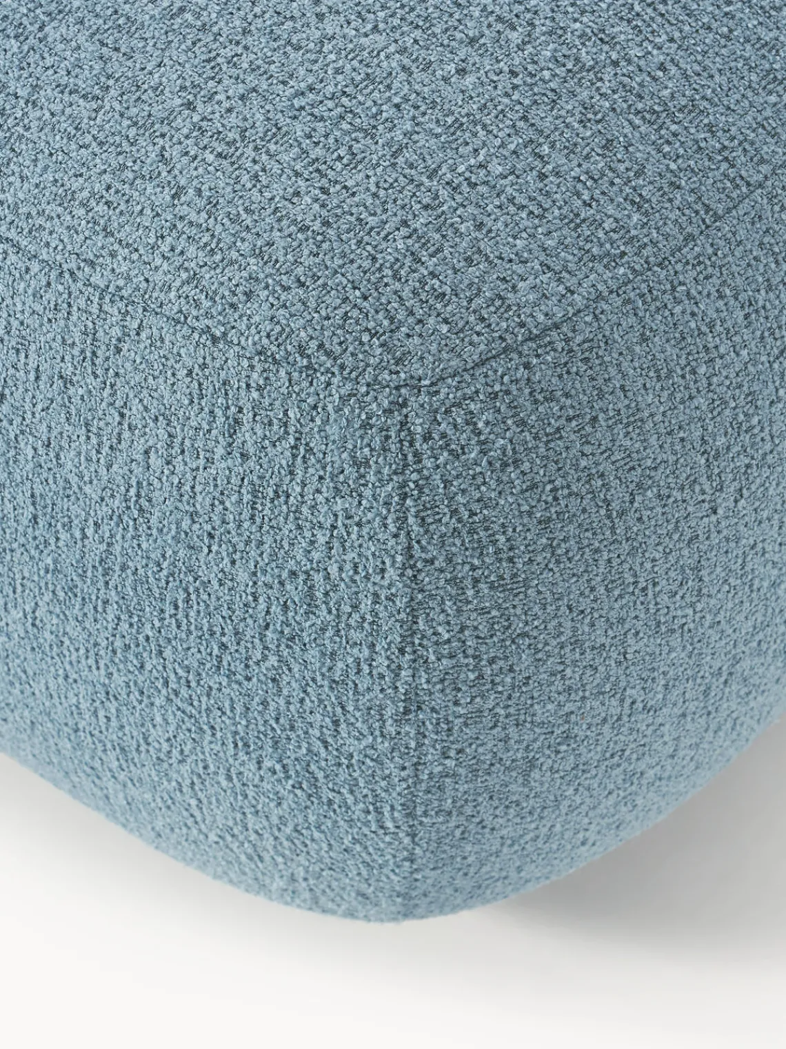 Sale Puf reposapiés en tejido bouclé Sofia Reposapiés|Sofás