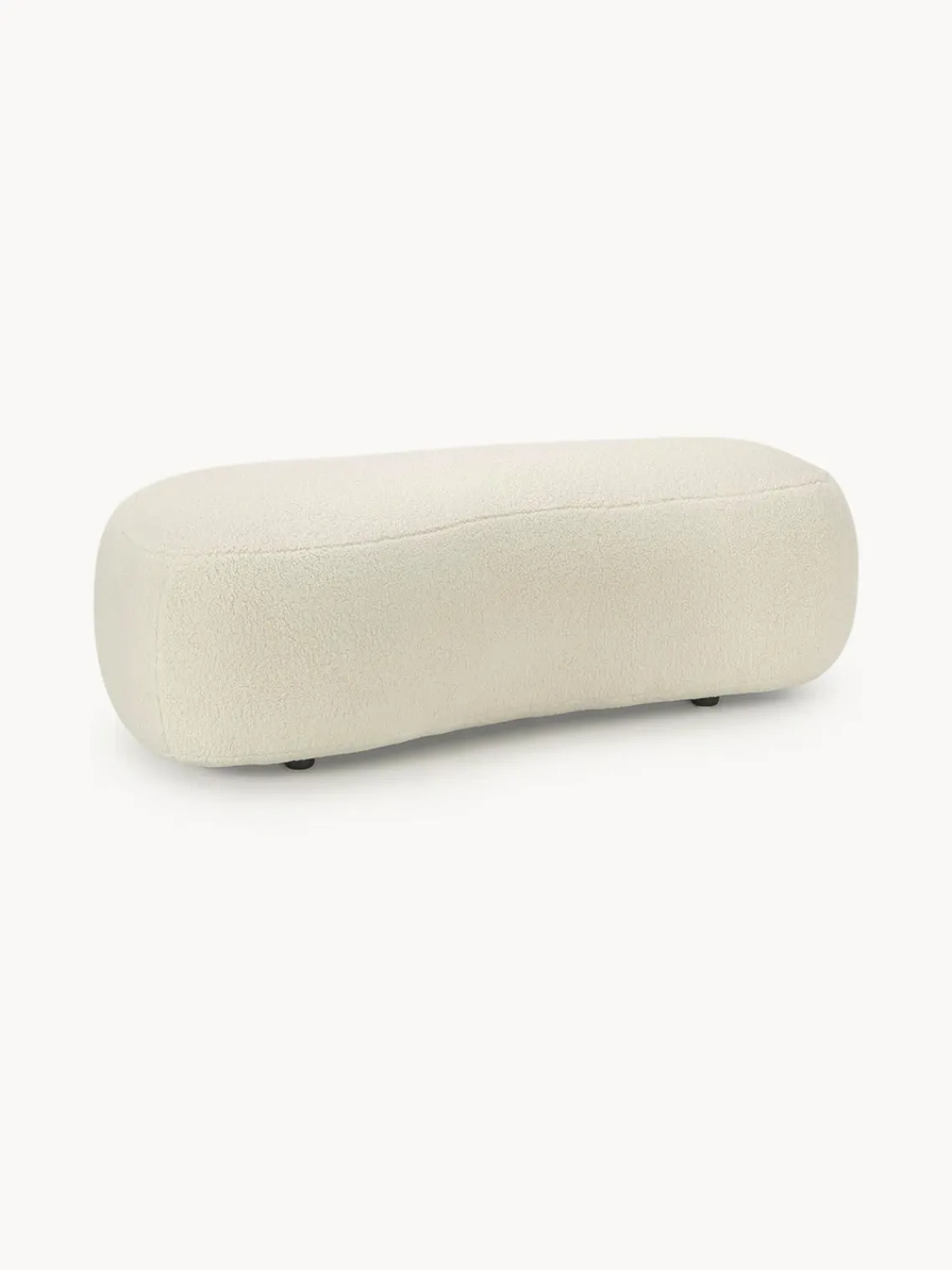 Puf reposapiés grande de borreguillo Alba Reposapiés|Sofás
