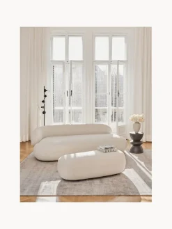 Puf reposapiés grande de borreguillo Alba Reposapiés|Sofás