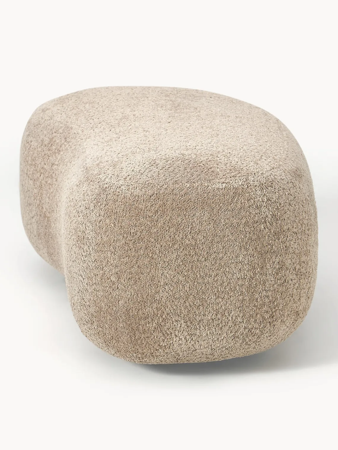 Clearance Puf reposapiés grande de borreguillo bouclé Alba Reposapiés|Sofás