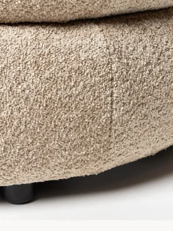 Clearance Puf reposapiés grande de borreguillo bouclé Alba Reposapiés|Sofás