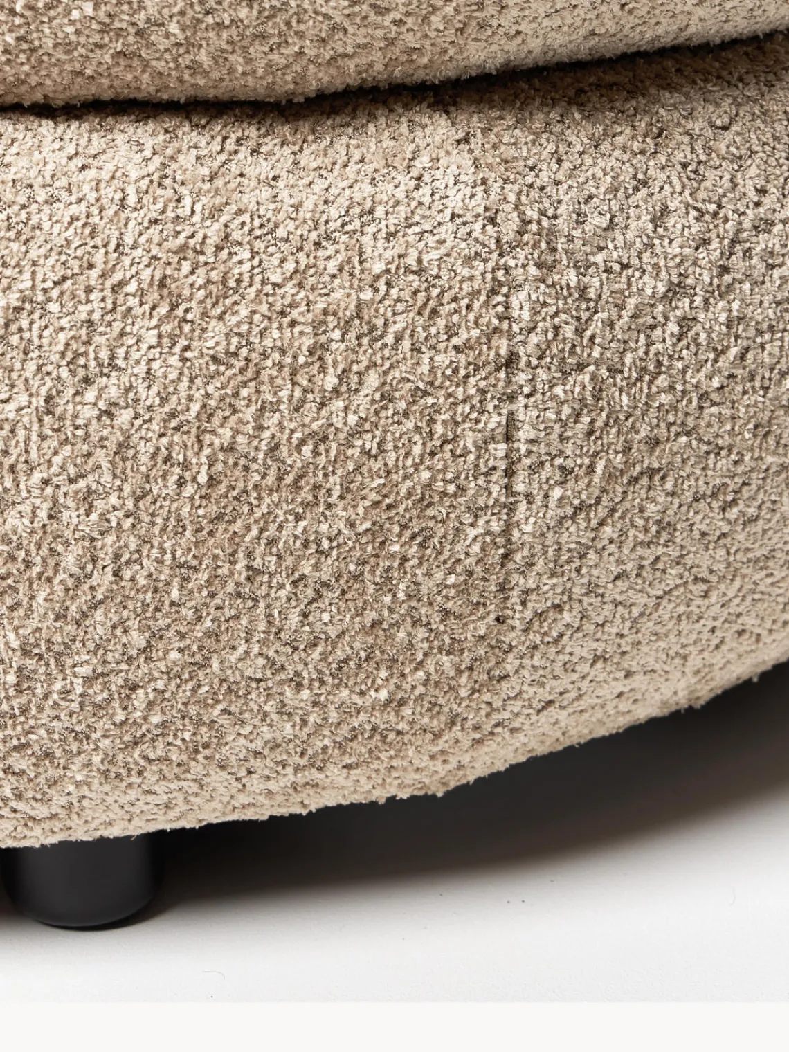 Clearance Puf reposapiés grande de borreguillo bouclé Alba Reposapiés|Sofás