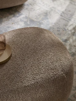 Clearance Puf reposapiés grande de borreguillo bouclé Alba Reposapiés|Sofás