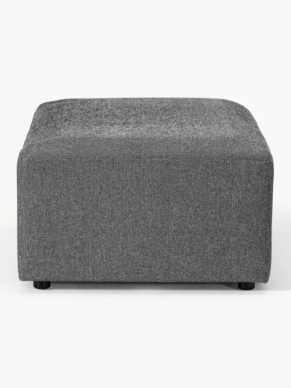 Reposapiés|Sofás>Westwing Collection Puf reposapiés grande Melva, 116 x 72 cm Tejido grueso gris oscuro