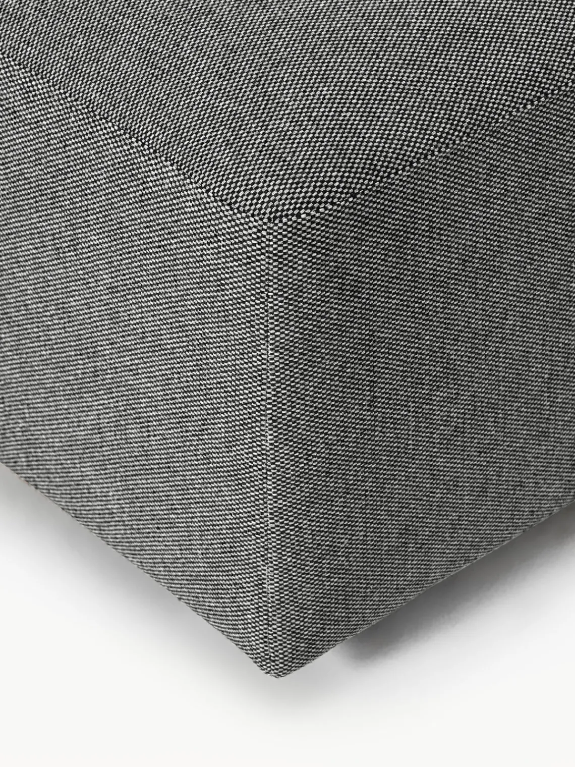 Reposapiés|Sofás>Westwing Collection Puf reposapiés grande Melva, 116 x 72 cm Tejido grueso gris oscuro