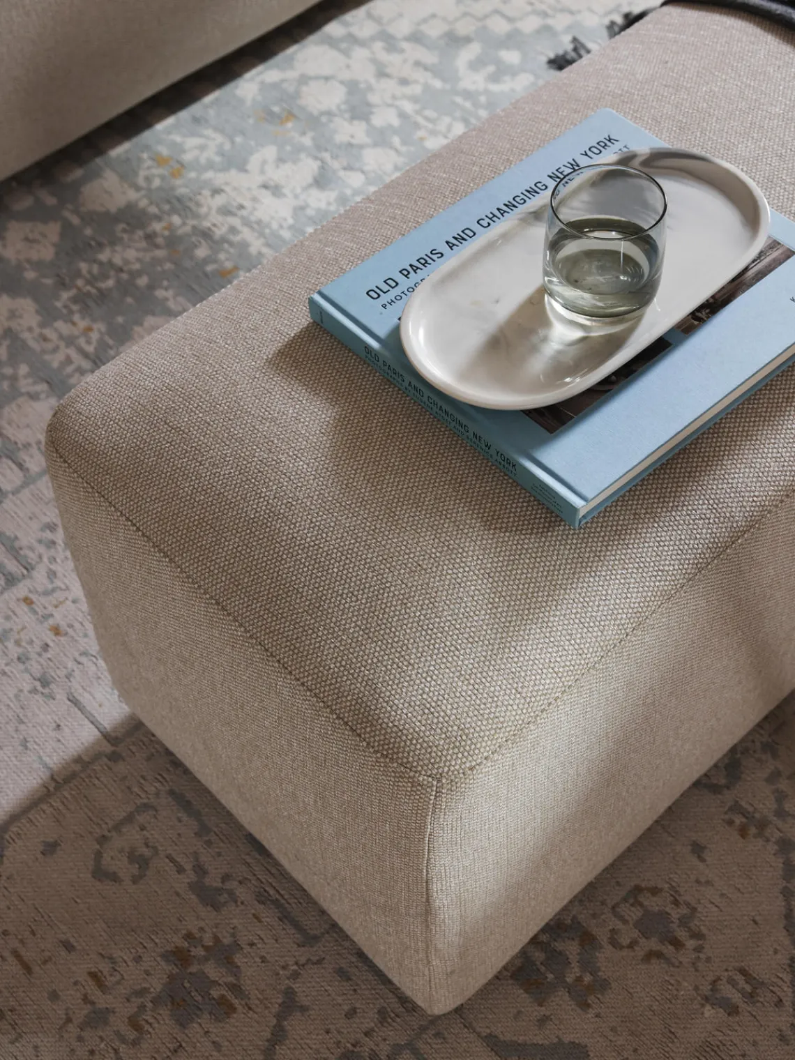 Discount Puf reposapiés grande Melva, An 116 x F 42 cm Reposapiés|Sofás