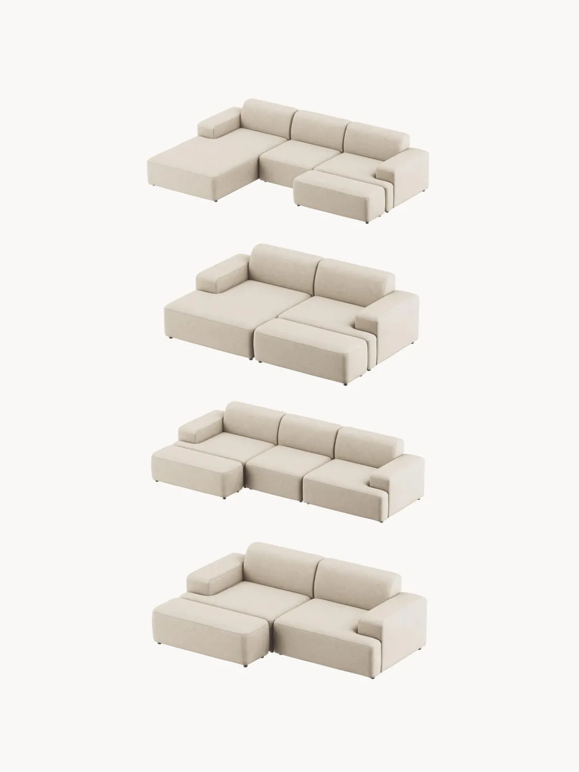 Discount Puf reposapiés grande Melva, An 116 x F 42 cm Reposapiés|Sofás