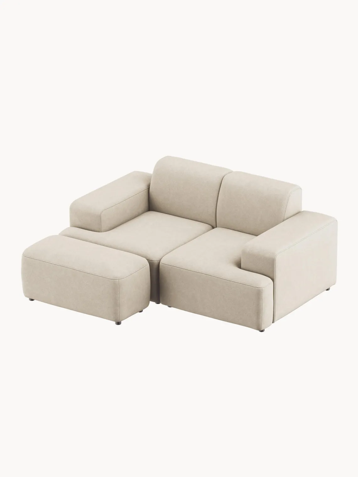 Outlet Puf reposapiés Melva, An 99 x F 42 cm Reposapiés|Sofás